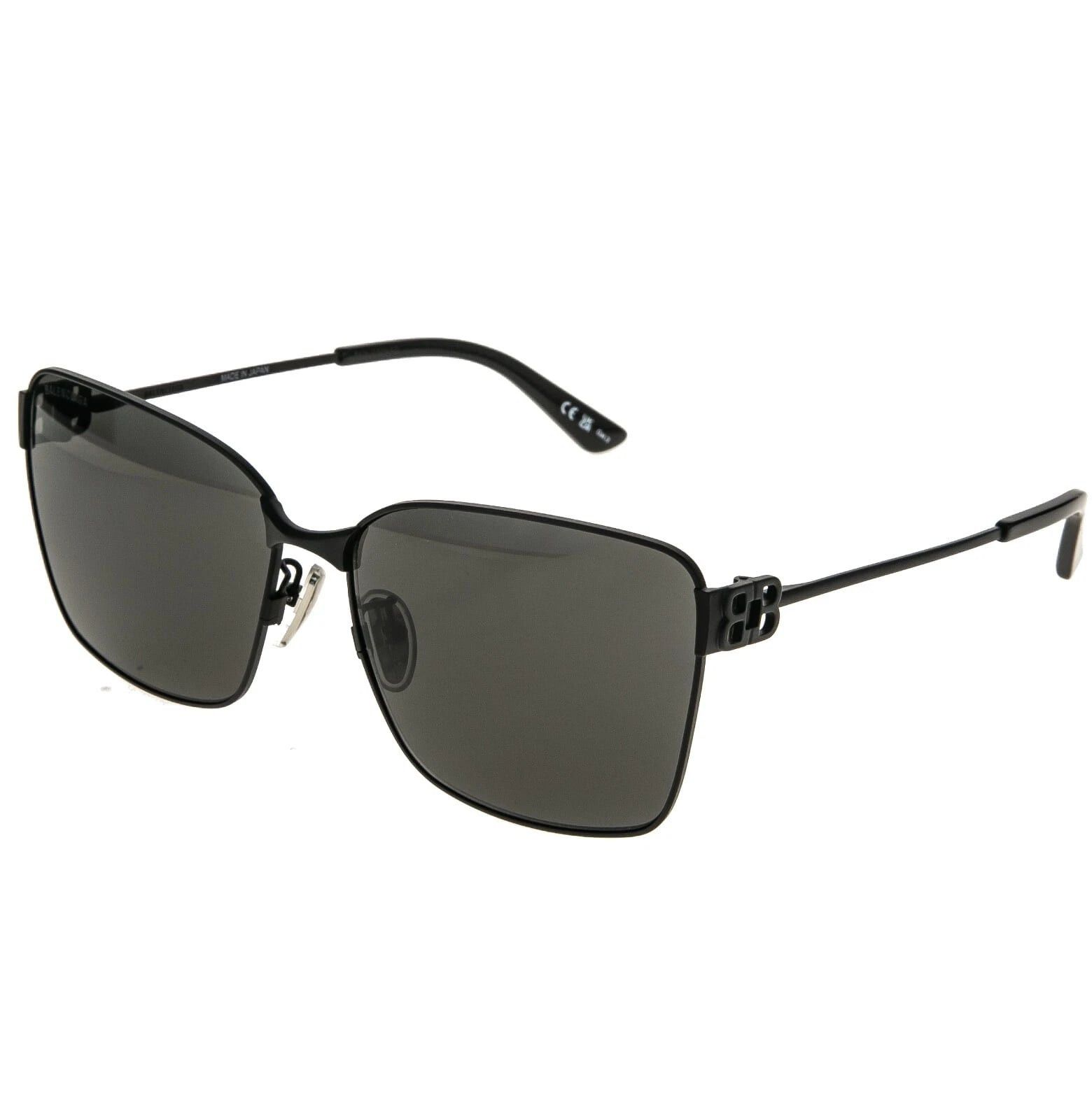 Balenciaga BALENCIAGA BB LOGO 0338 Rectangle Matte Black BB0338SK 001 Size ONE SIZE - 8 Thumbnail