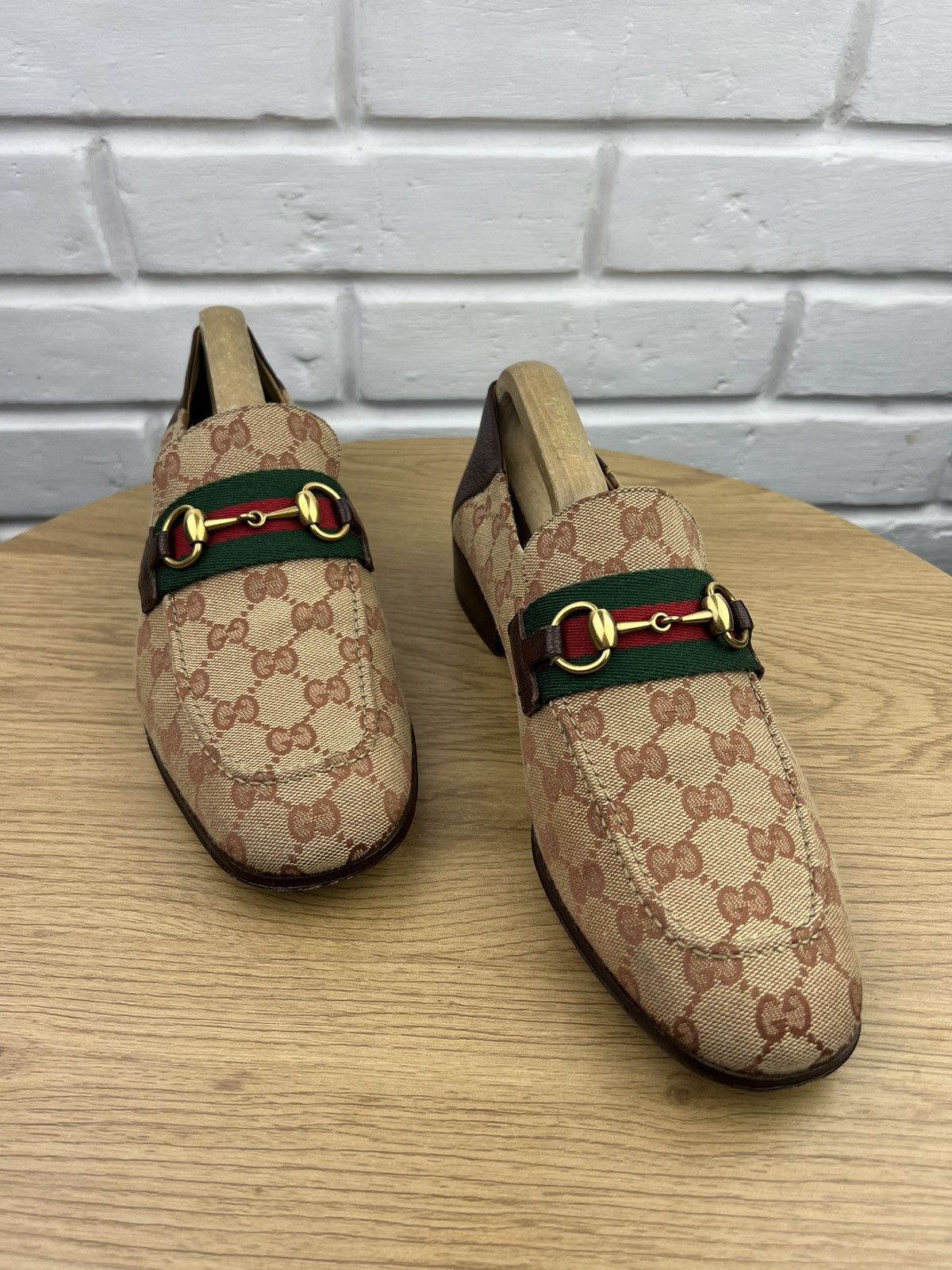 Gucci GUCCI Loafers Leather Shoes HORSEBIT Buckle GG Monogram Web Size US 9 / EU 42 - 2 Thumbnail