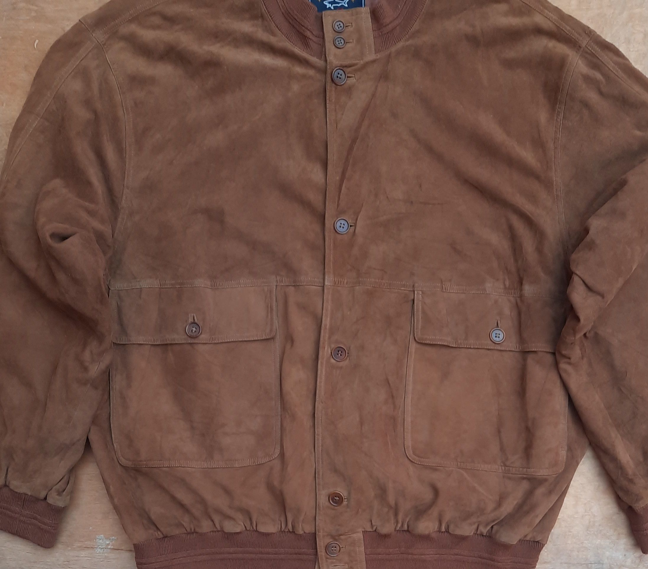 Paul & Shark Brown Suede Leather 90s Paul & Shark Yachting Jacket Size US XXL / EU 58 / 5 - 10 Thumbnail