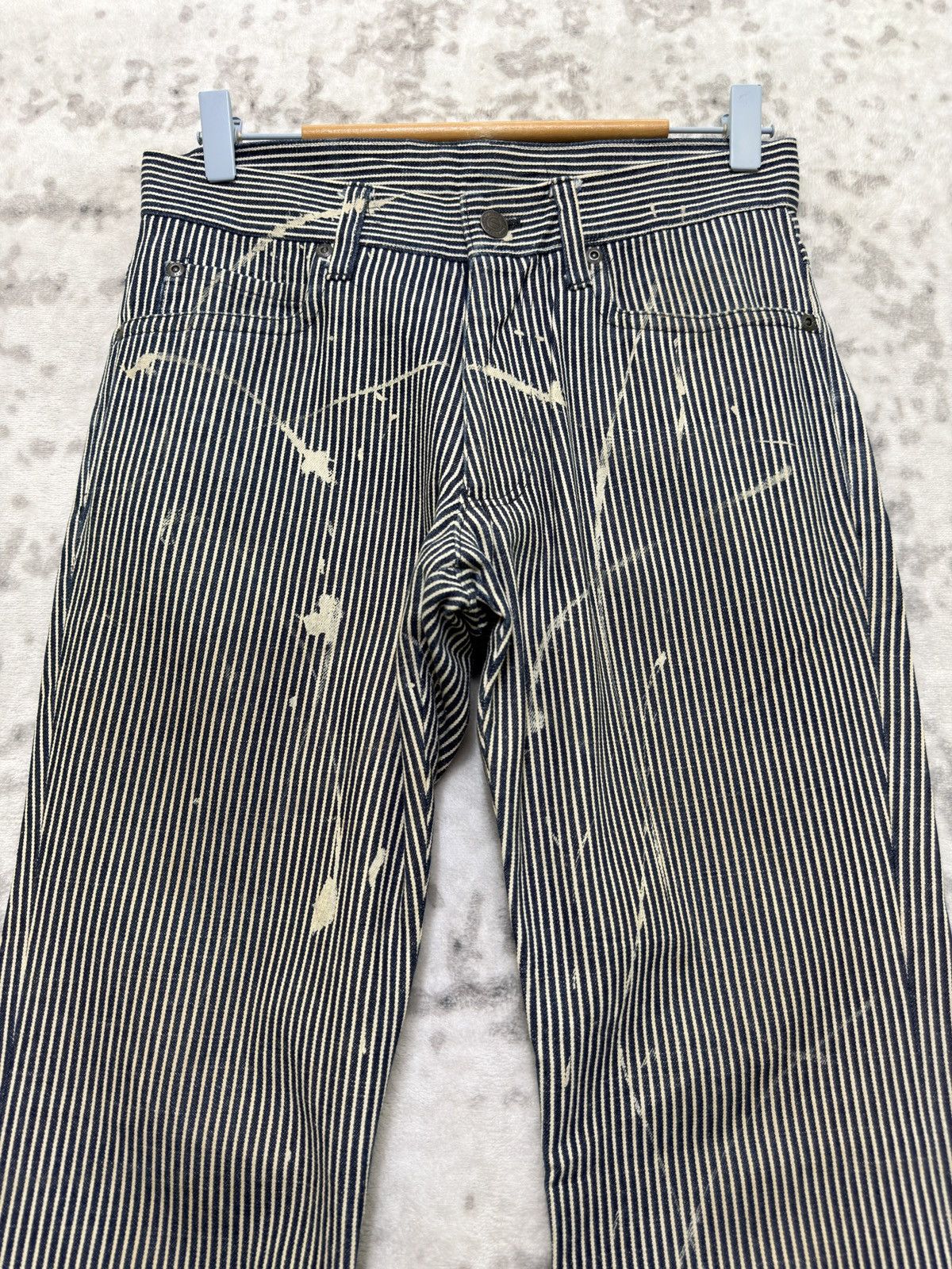 Nicole Club Monsieur Nicole Hickory Flare Paint Splash Workwear Pants Size US 28 / EU 44 - 3 Thumbnail