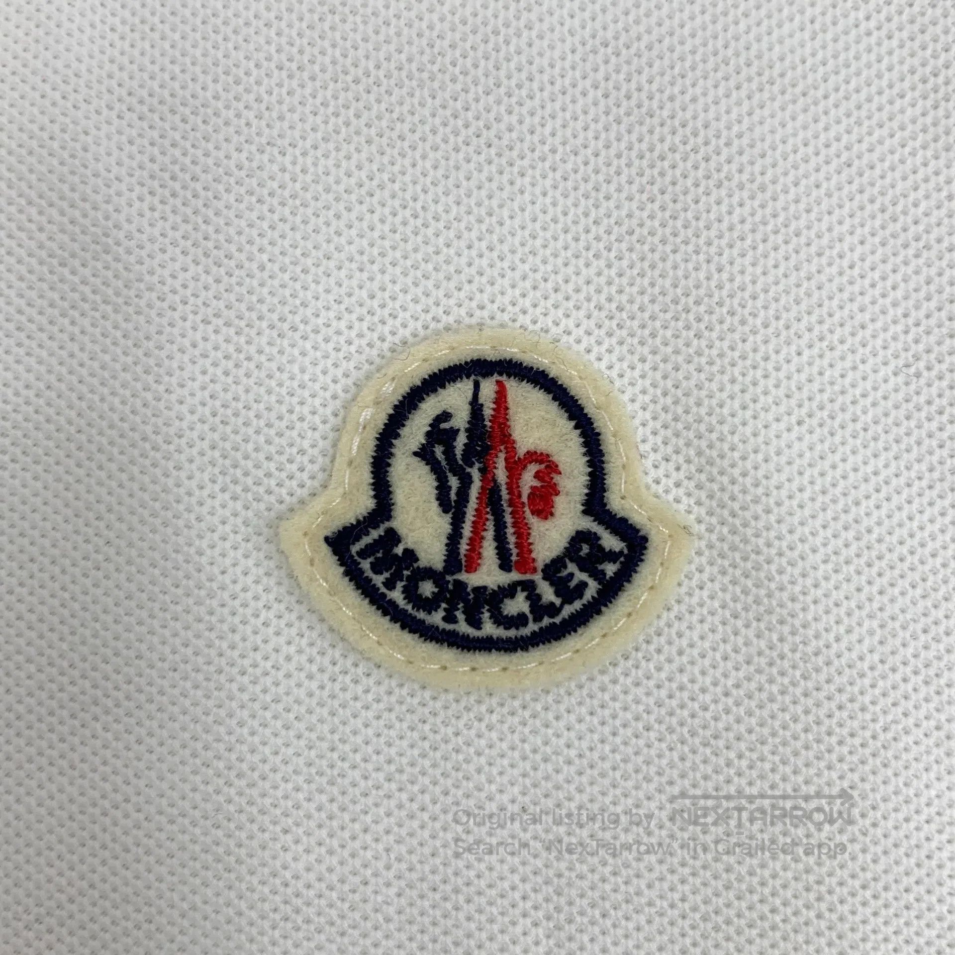 Moncler Moncler White striped logo patch cotton collar single-brea Size US M / EU 48-50 / 2 - 5 Thumbnail
