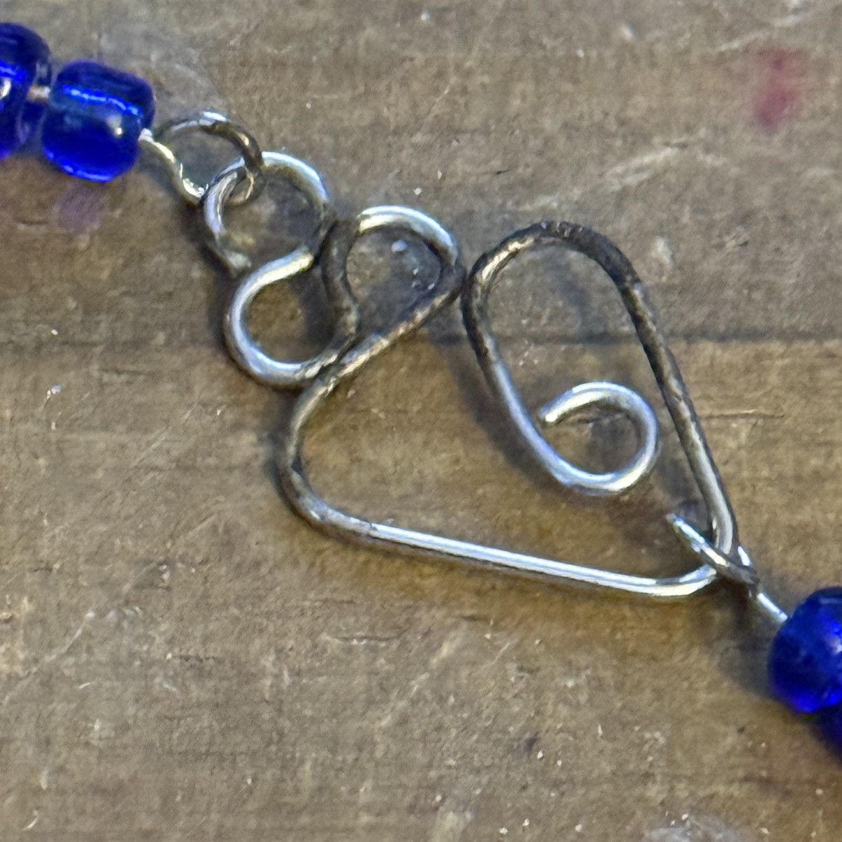 Other Silver tone wire wrapped blue glass stone bracelet Size ONE SIZE - 3 Thumbnail