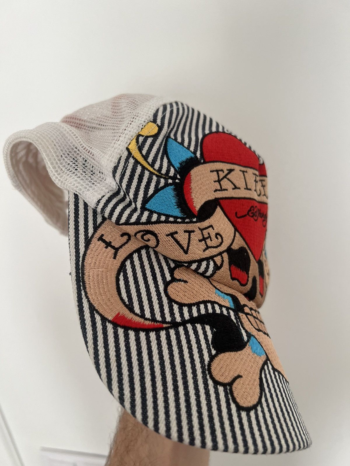 Christian Audigier × Ed Hardy × Vintage Vintage Ed Hardy Cap Y2k Trucker Hat Size ONE SIZE - 5 Thumbnail