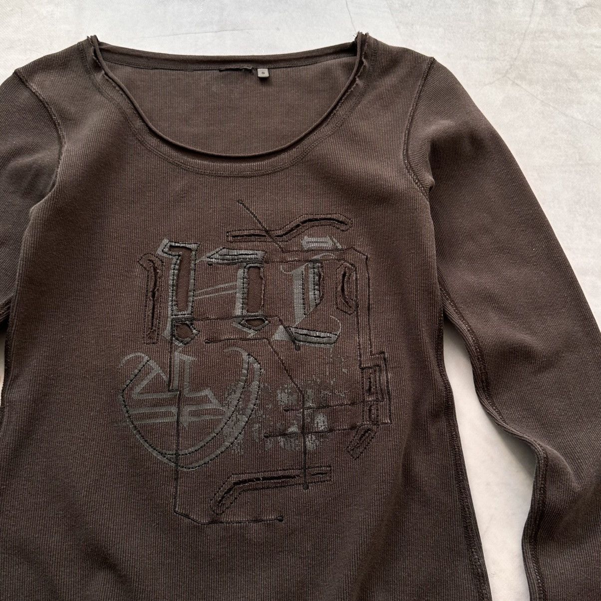 Hysteric Glamour Gothic Neo Tribal Y2K Ribbed Long Sleeve T Shirt Cyberdog Size S / US 4 / IT 40 - 3 Thumbnail