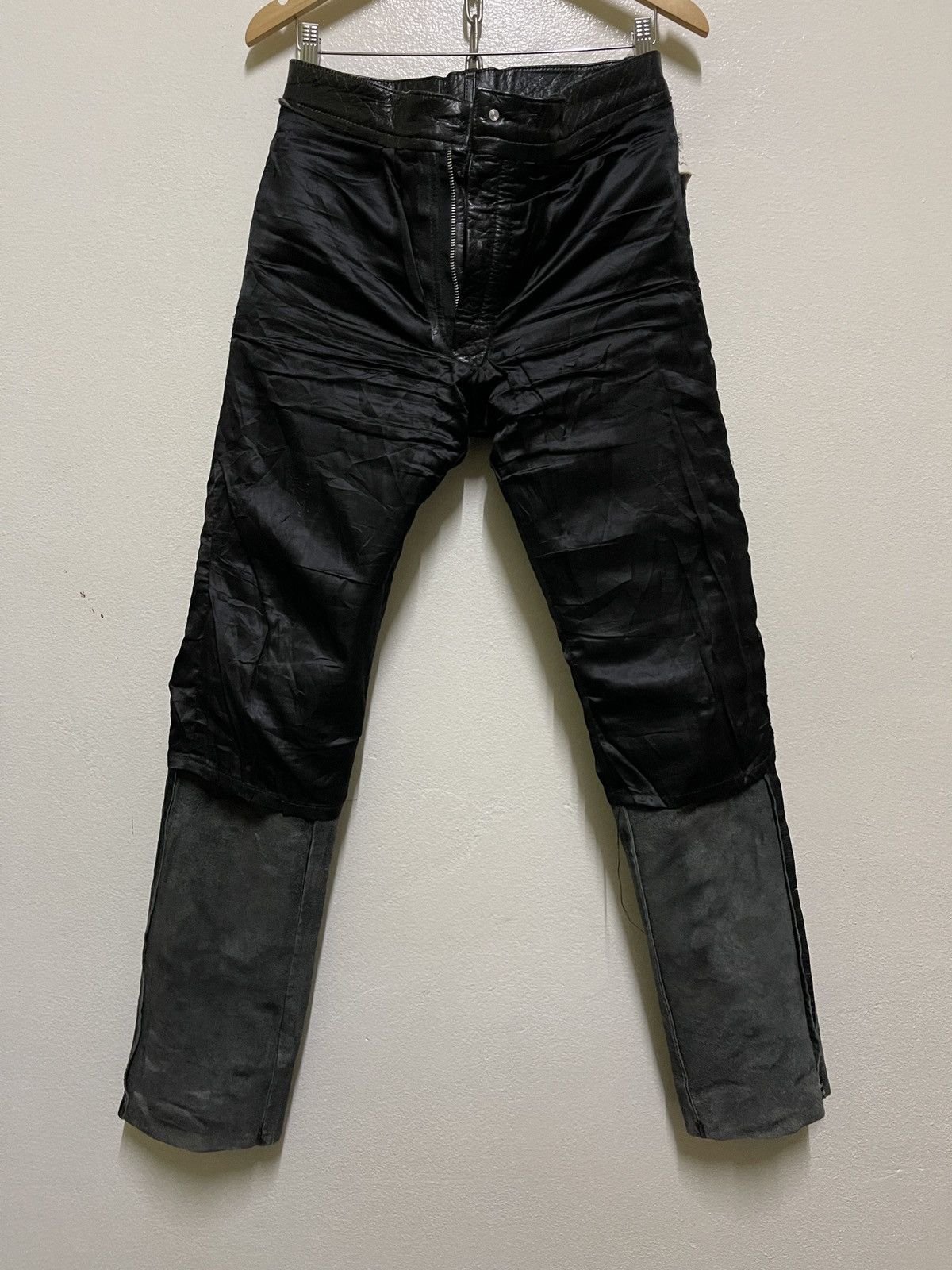 Genuine Leather × Vintage Leather Pants Biker Size US 29 - 20 Thumbnail