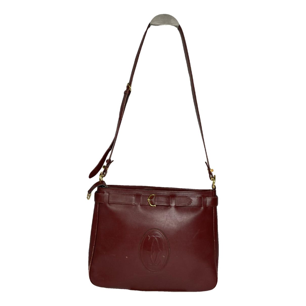 Cartier Seau Burgundy Patent Leather Handbag Size ONE SIZE - 1 Thumbnail
