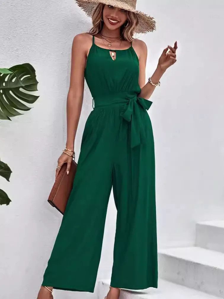 Other Spaghetti Straps Sleeveless Wide Leg Jumpsuit Size L / US 10 / IT 46 - 3 Thumbnail