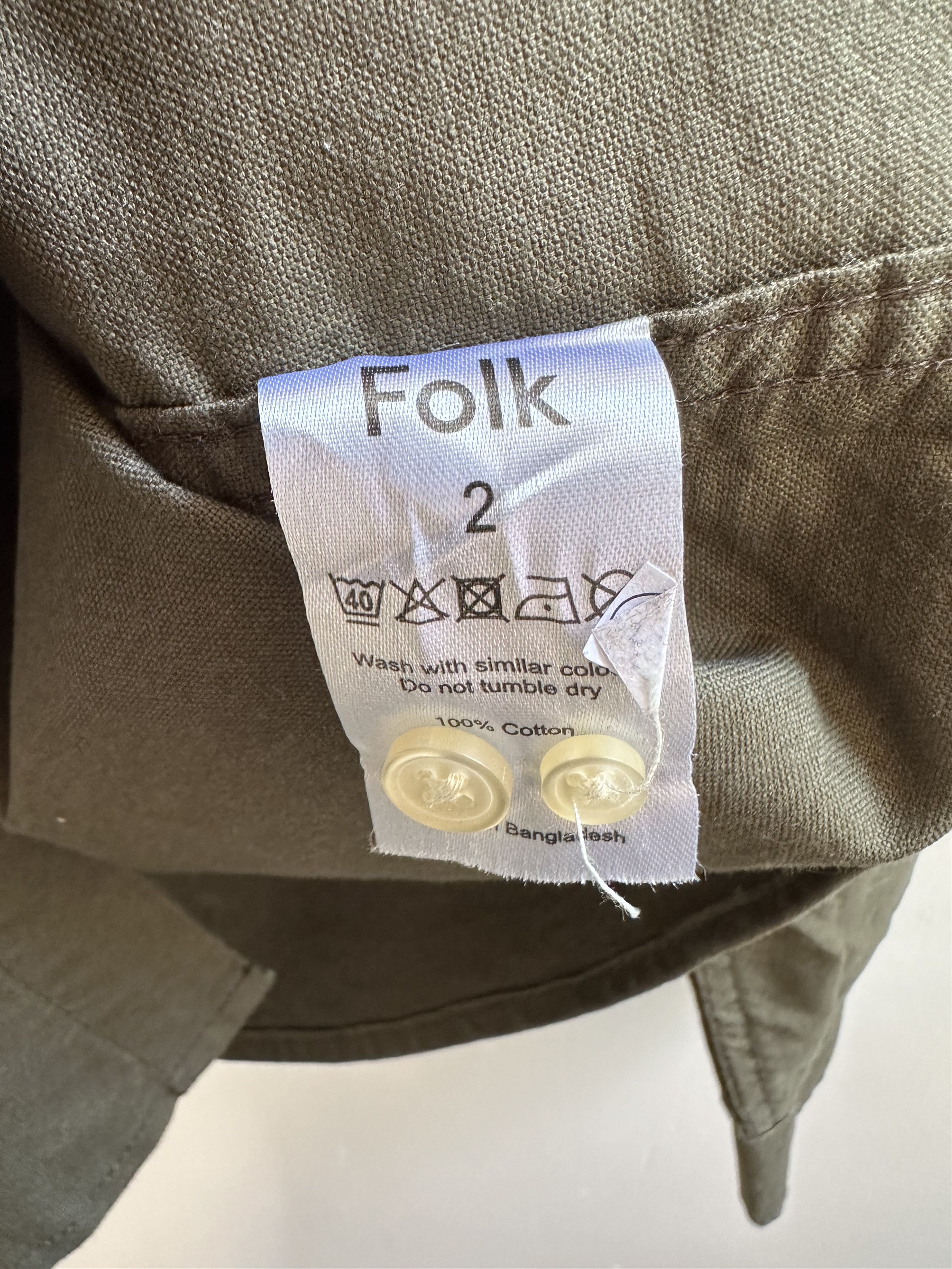 Folk Folk khaki green shirt Size US S / EU 44-46 / 1 - 5 Thumbnail