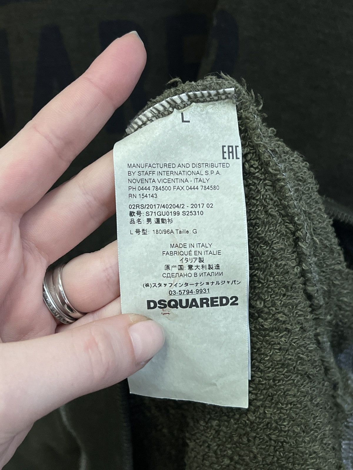 Dsquared2 Dsquared2 khaki washed sweatshirt 2000’s style big logo Size US L / EU 52-54 / 3 - 6 Thumbnail