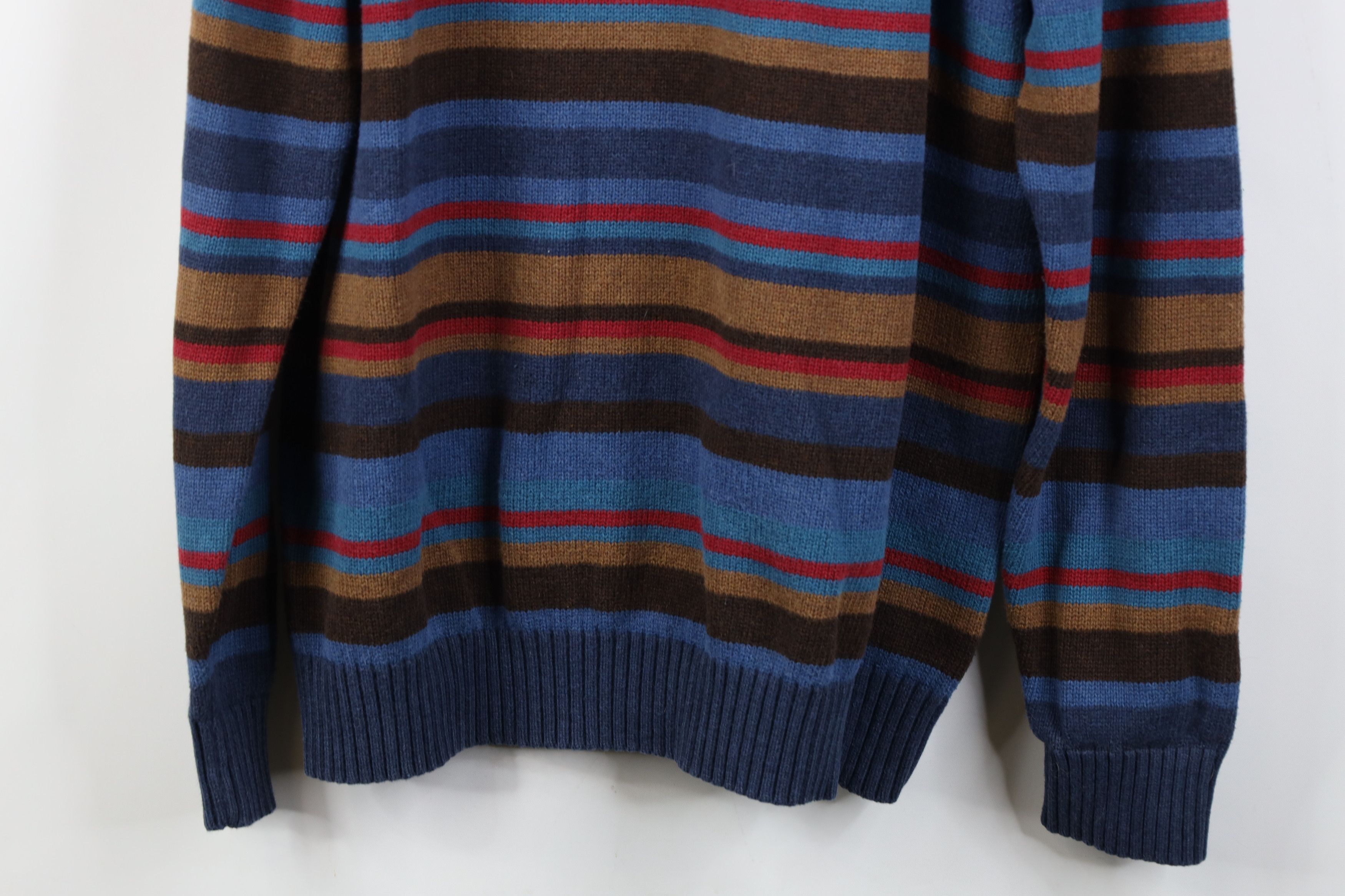 Vintage Vintage 90s Streetwear Rainbow Block Cotton Knit Sweater Size US XL / EU 56 / 4 - 10 Thumbnail