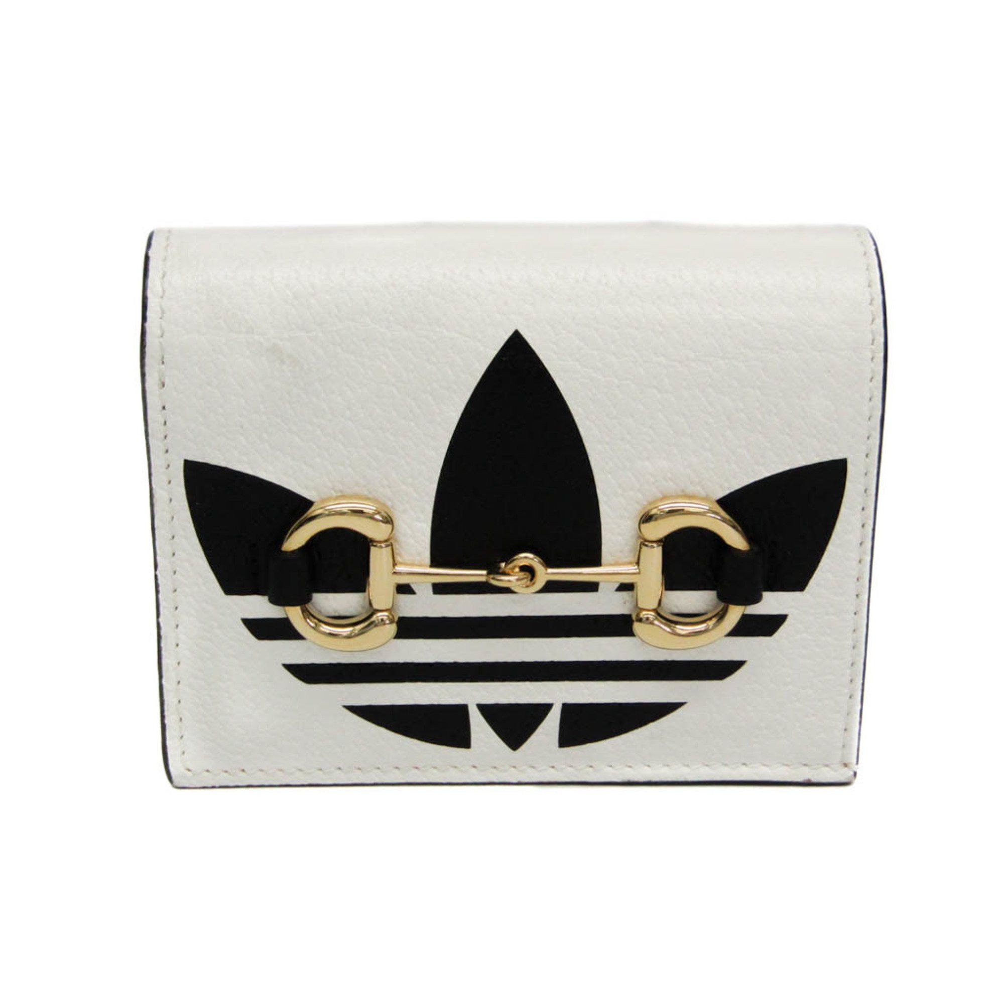 Gucci Gucci X Adidas With Hose Bit 702248 Women's Leather Chain/Shoulder Wallet Black,White Size ONE SIZE - 1 Thumbnail