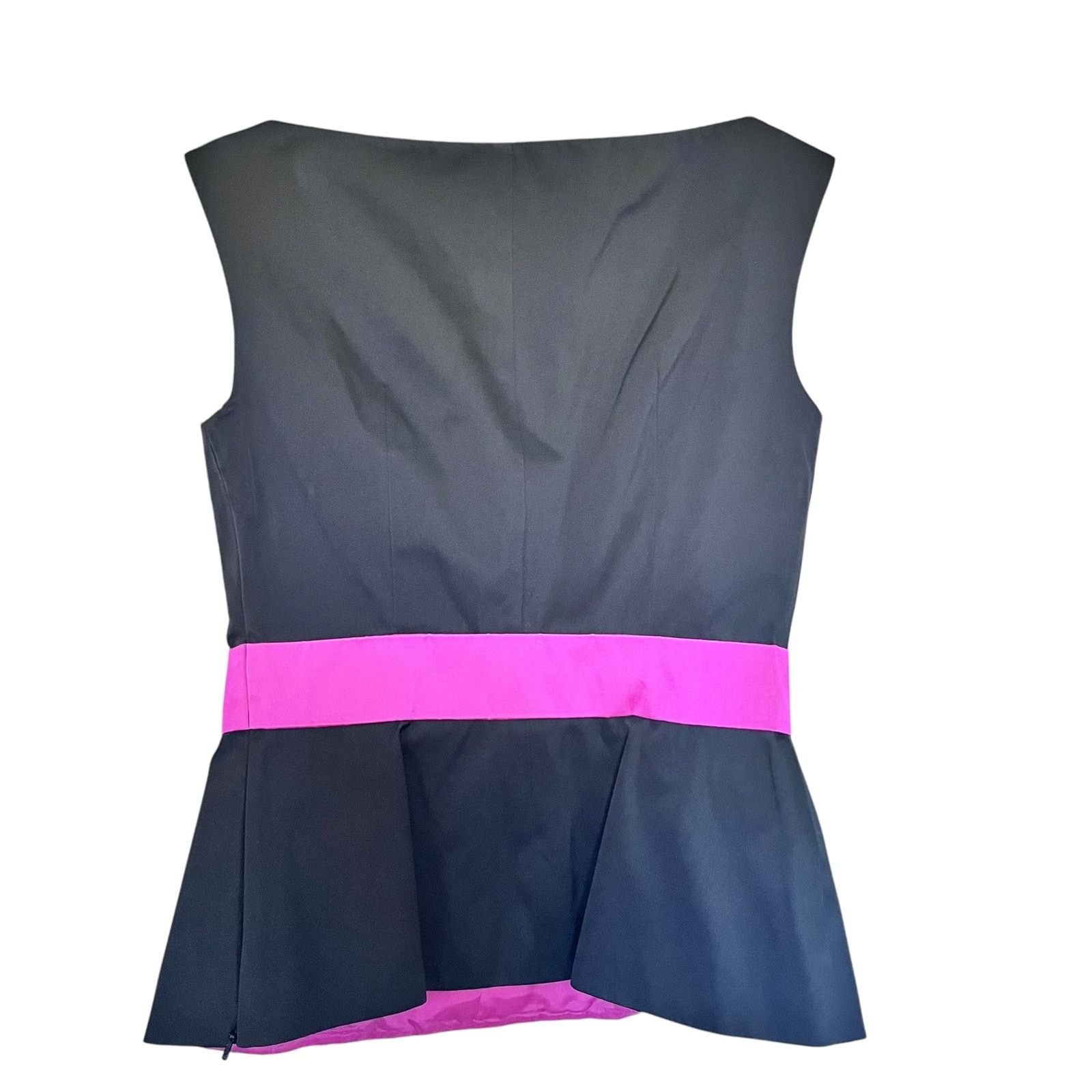 Moschino Moschino Boutique Black Fuchsia Pink Bow Sleeveless Blouse Size M / US 6-8 / IT 42-44 - 3 Thumbnail