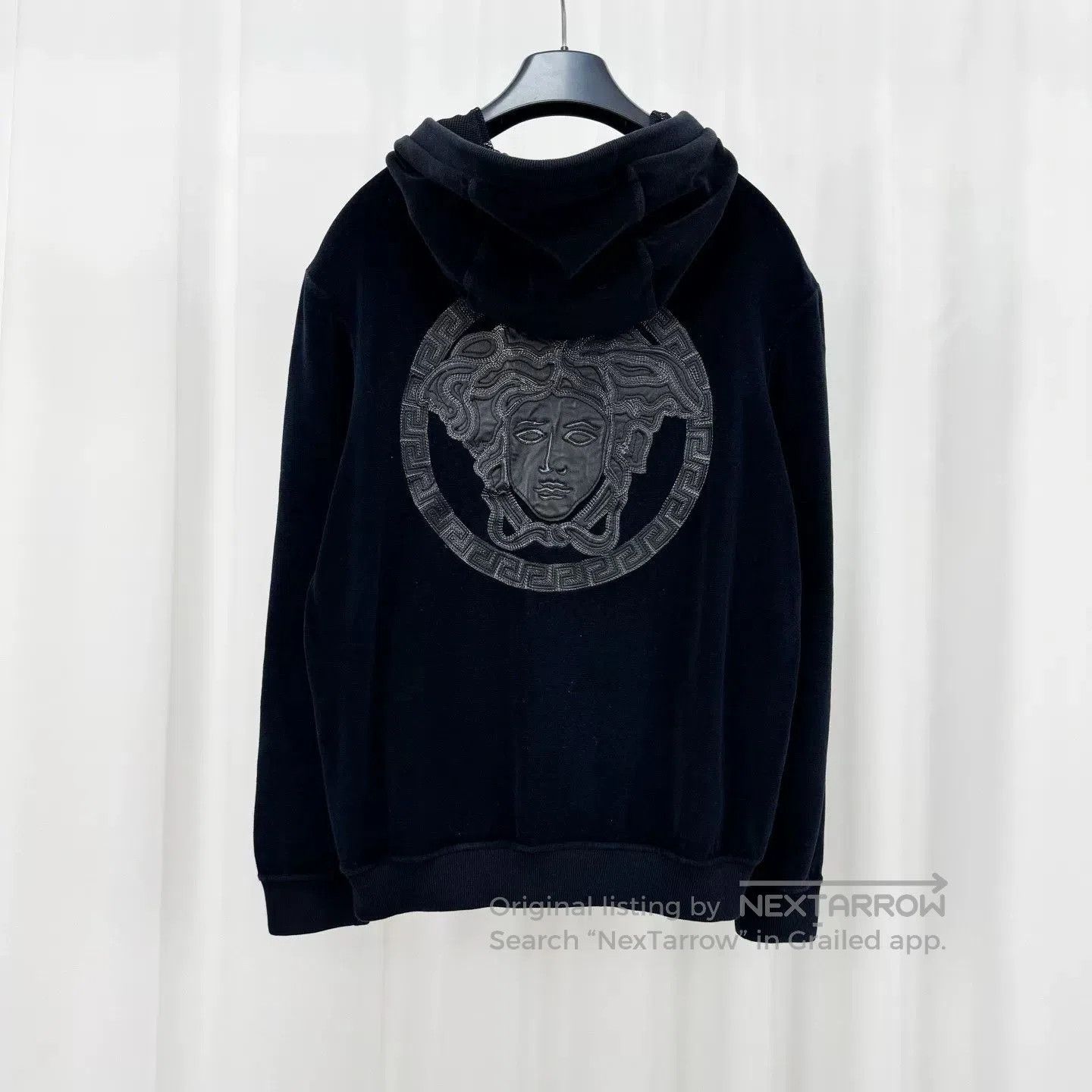 Versace versace black velvet zip. Size XS / US 0-2 / IT 36-38 - 2 Thumbnail