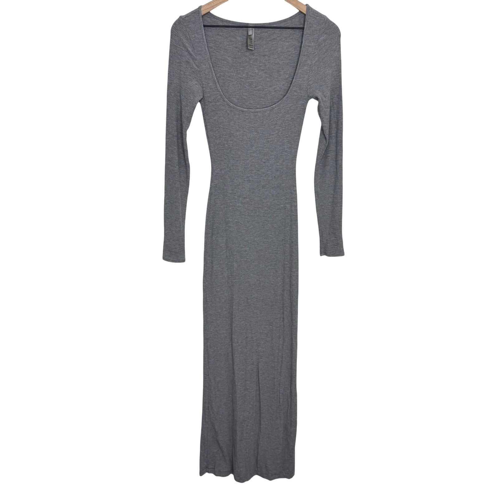 SKIMS Skims Soft Lounge Long Sleeve Dress Maxi Gray Size Small Size S / US 4 / IT 40 - 2 Thumbnail