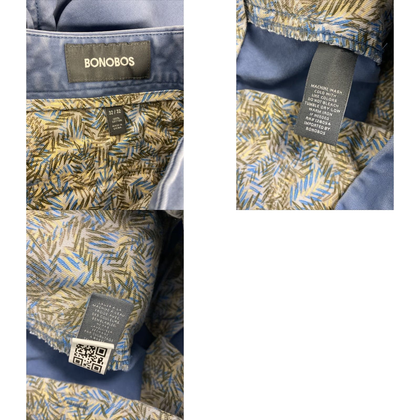 Bonobos BONOBOS Slim Taper Chino Pants Blue 32x32 Regular Men’s 32 Inseam / 160-18 Size US 32 / EU 48 - 8 Thumbnail