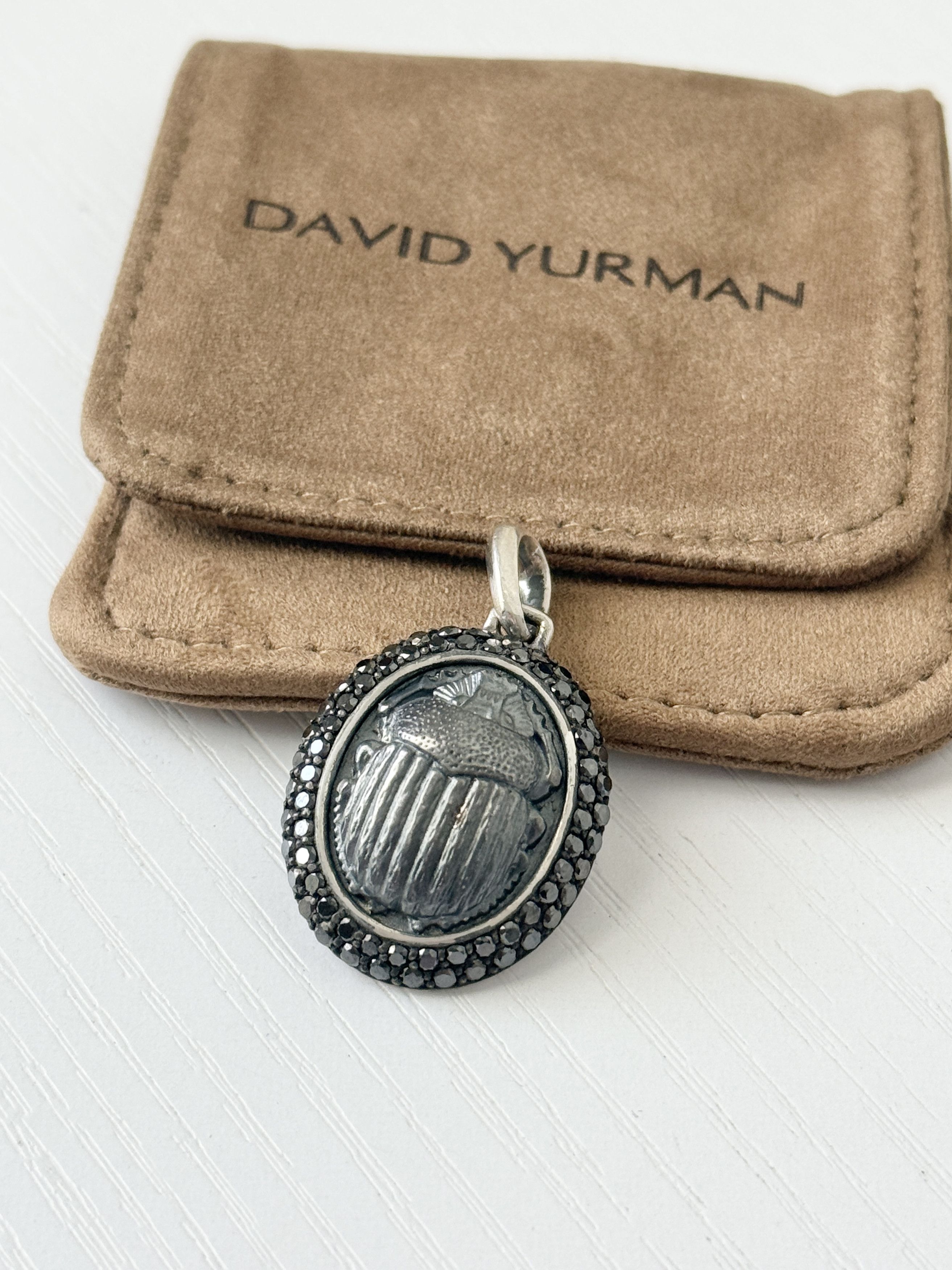 David Yurman david yurman silver black diamond beetle scarab pendant Size ONE SIZE - 1 Thumbnail