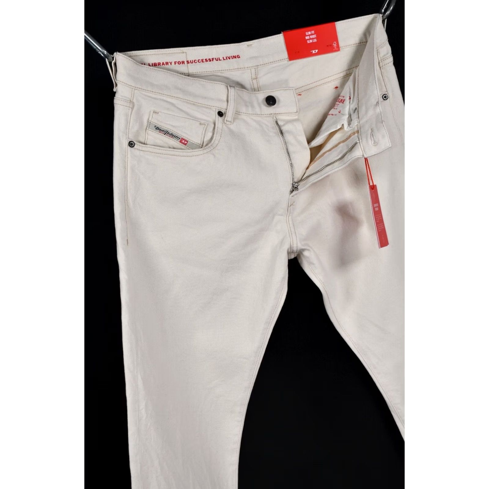 Diesel DIESEL Jeans Main Selling Point D-STRUKT 2019 Slim Fit W33/L30 Men's Jeans Size 33 Cream Cotton 99% Elastane 1% Vintage: No Mens Size US 33 - 6 Thumbnail