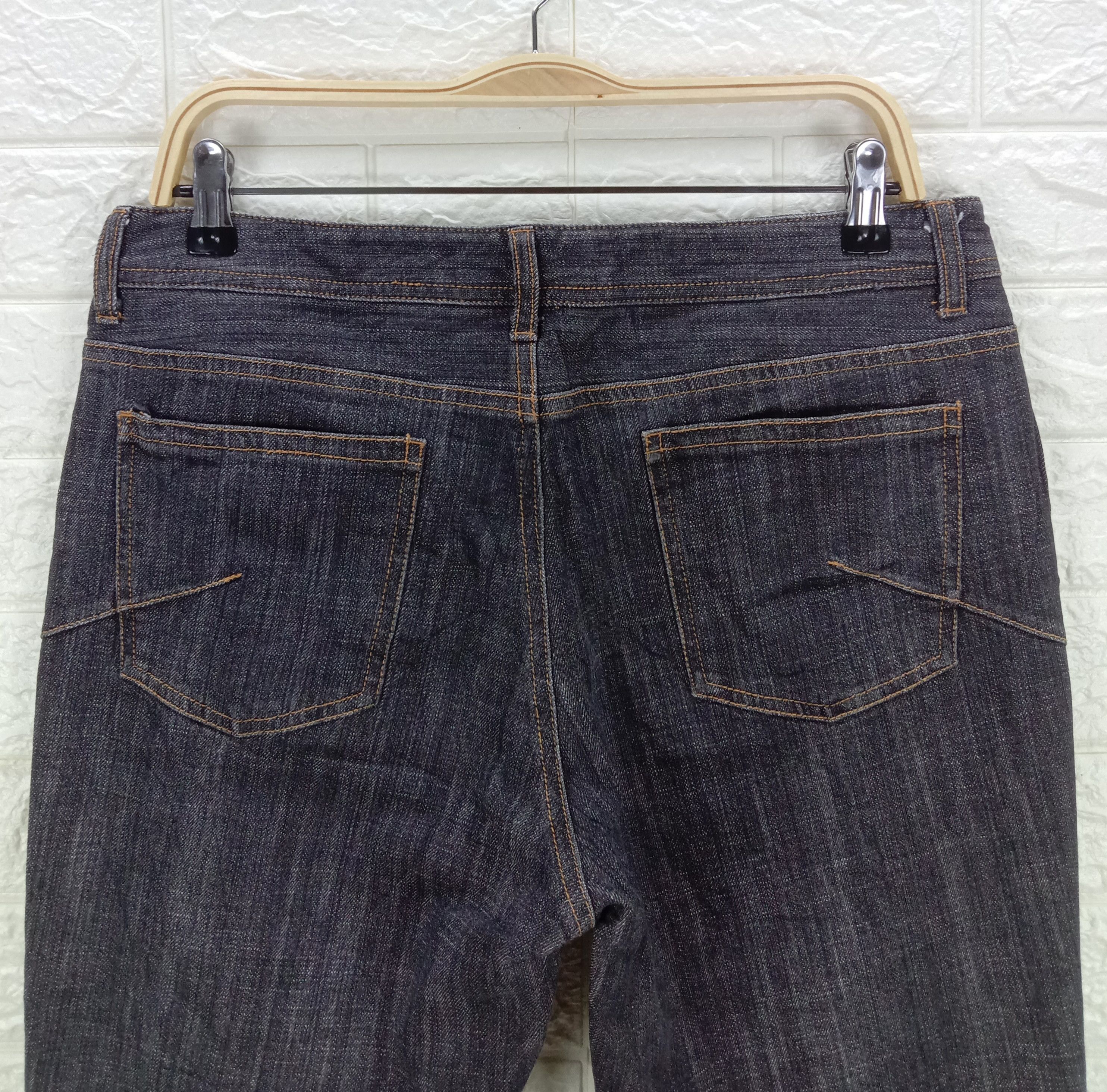 Japanese Brand Vintage Allure de Elle Faded Black Boot cut Flare Jeans Size 33" - 6 Thumbnail