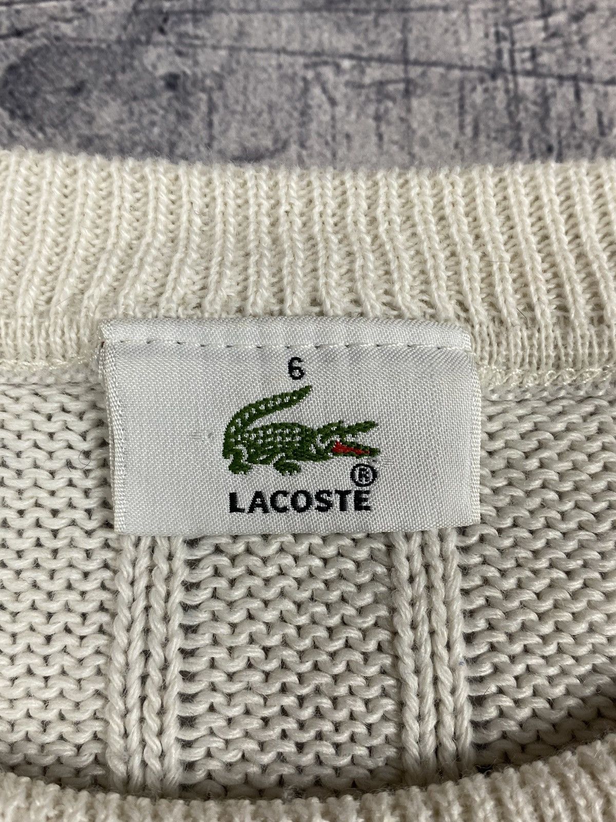 Designer × Lacoste × Vintage Vintage 90s Lacoste Designer Knitted Sweater Size US L / EU 52-54 / 3 - 9 Thumbnail