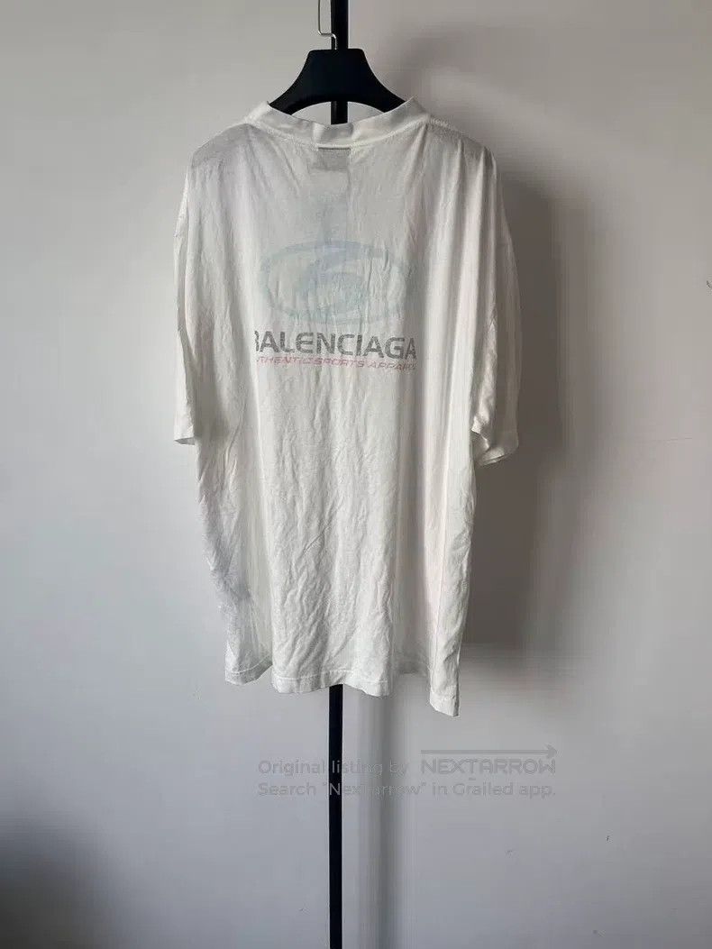 Balenciaga Balenciaga Distressed Blue Label Logo Letter Pattern Print Size US L / EU 52-54 / 3 - 2 Thumbnail
