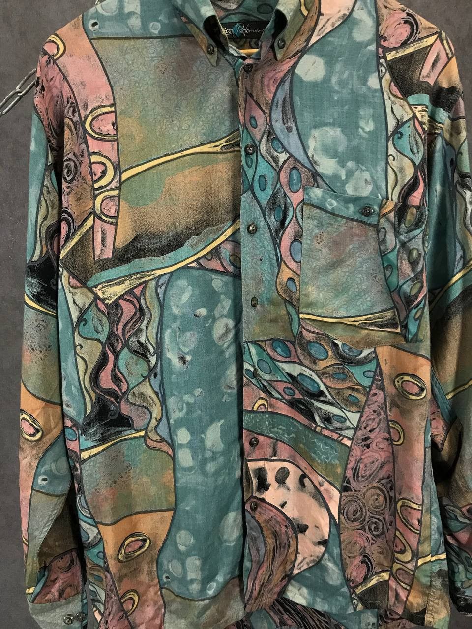 Vintage Crazy avant garde art vintage Hawaiian shirt Size US M / EU 48-50 / 2 - 3 Thumbnail