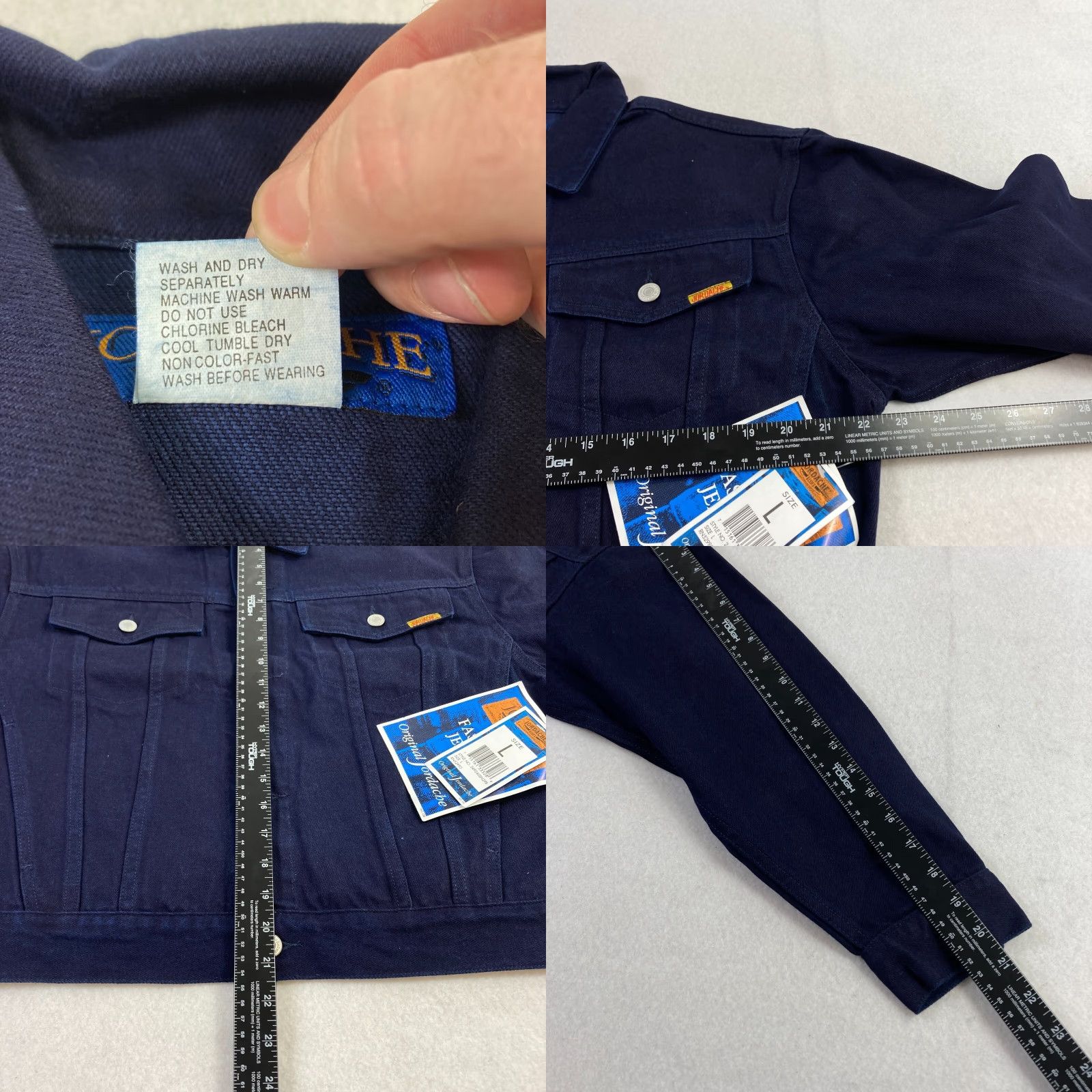 Jordache VINTAGE Jordache Denim Jacket Women’s L Blue Trucker Biker Western Crop Jacket Size L / US 10 / IT 46 - 8 Thumbnail