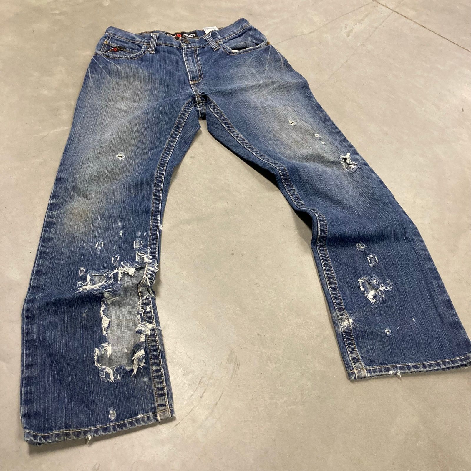 y2k low rise ariat bootcut Jeans 33x34