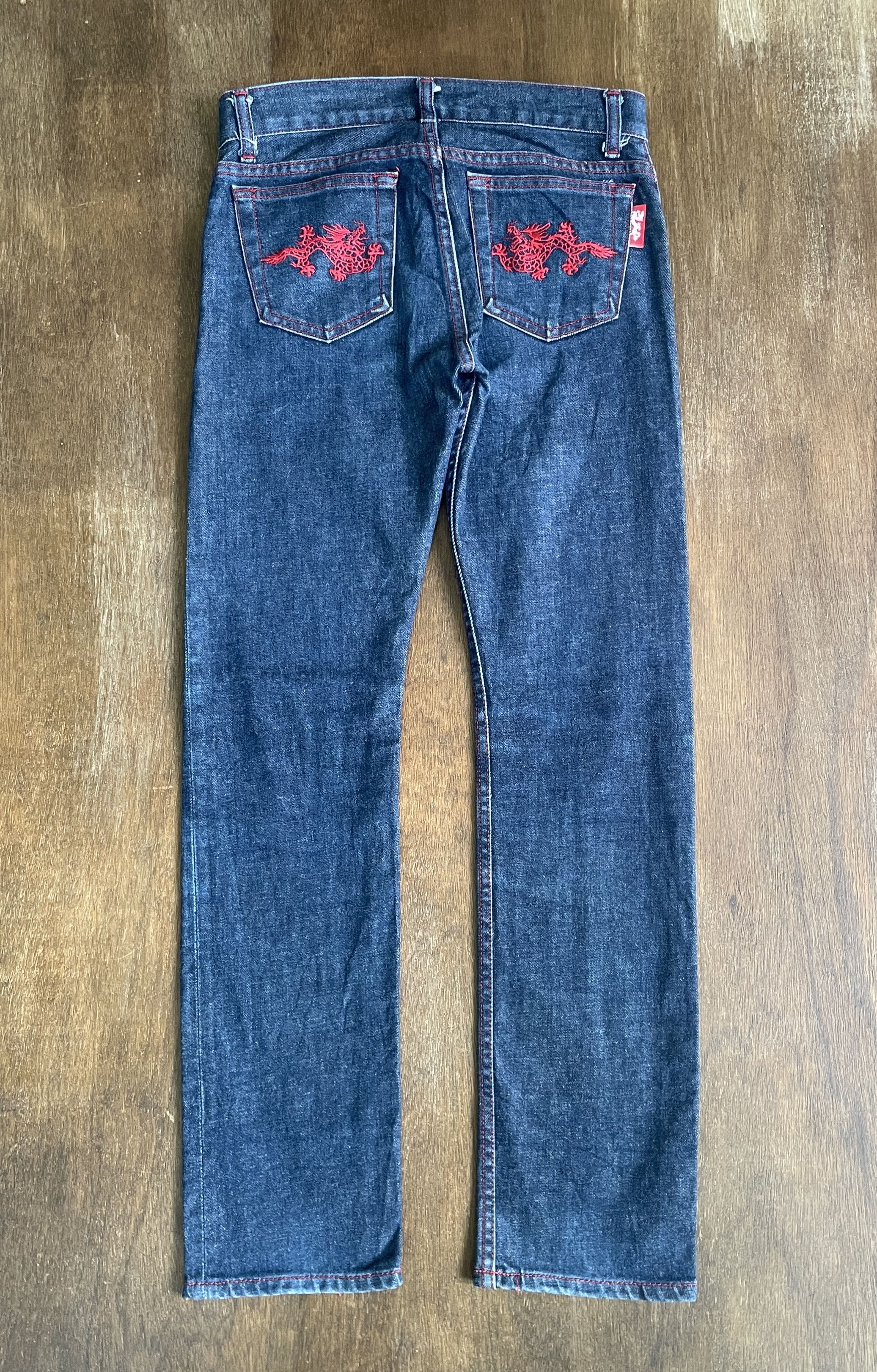 Vivienne Tam VIVIENNE TAM Red Dragons Embroidery Denim Size 28" / US 6 / IT 42 - 1 Thumbnail