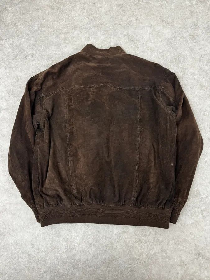Vintage Italian Archive Brown Suede Leather Buttoned Jacket Size US L / EU 52-54 / 3 - 4 Thumbnail