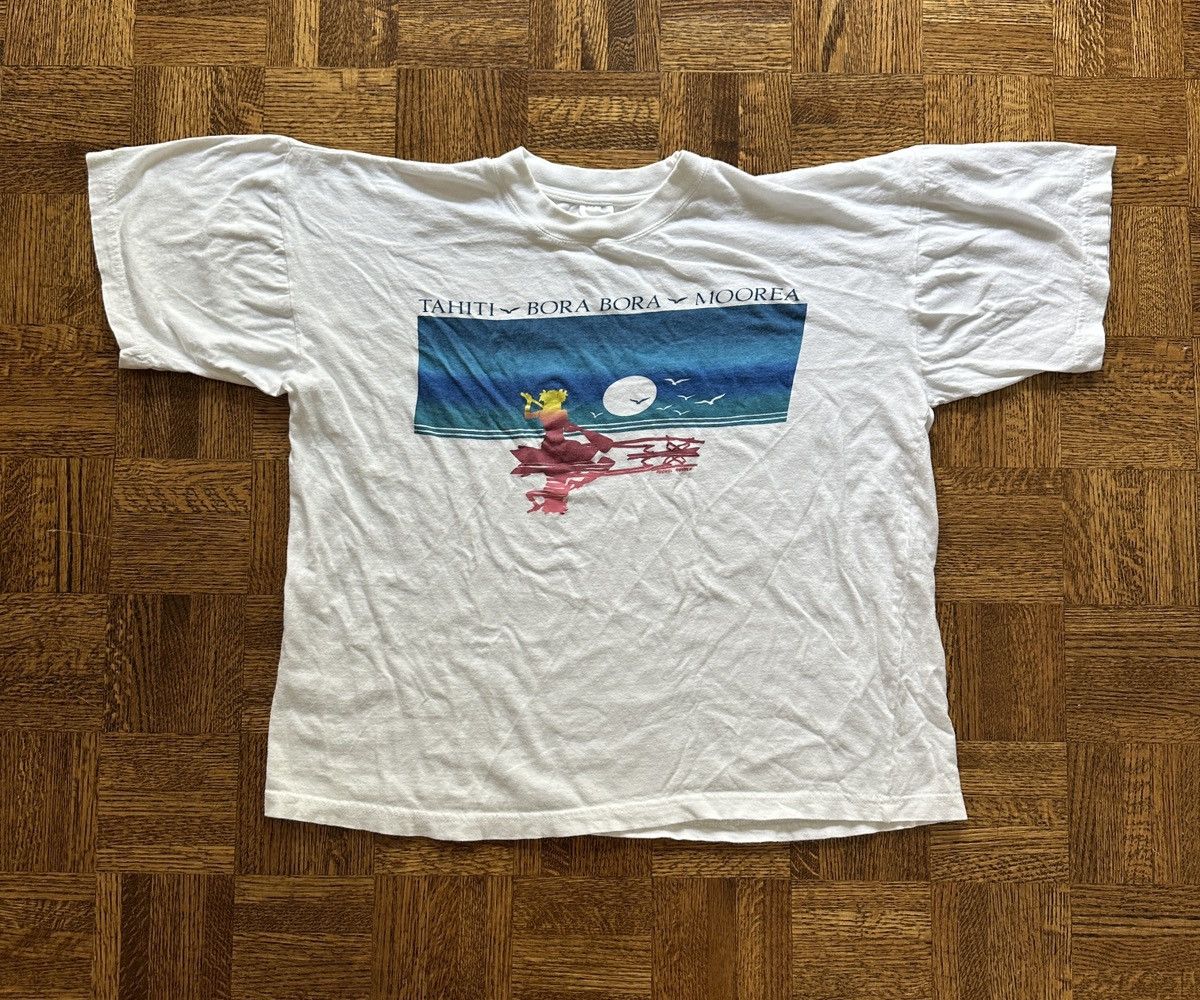 Vintage Vintage Bora Bora Tahiti Moorea Graphic Tee Shirt | Grailed