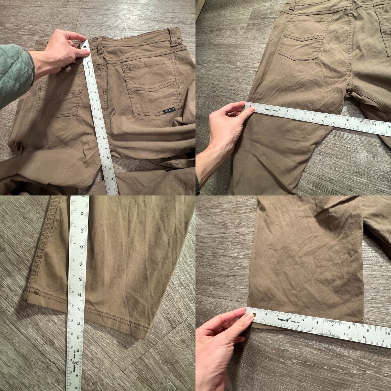 Prana prAna Pants Mens 36 Beige Hiking Nylon Stretch Quick Dry Outdoor Climbing 36x29 Khakis Slim Pockets Adjustable Waist Beig e Outdoor Mens Size US 36 / EU 52 - 8 Thumbnail