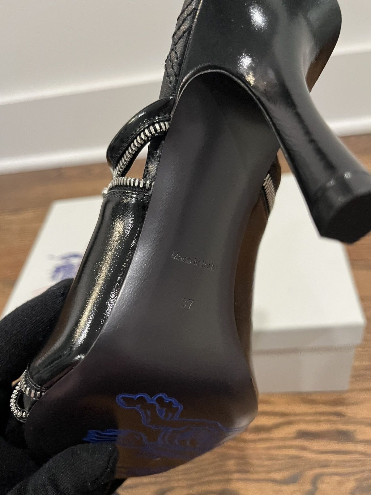 Burberry Burberry Leather Peep Sandals Size US 7 / IT 37 - 20 Thumbnail