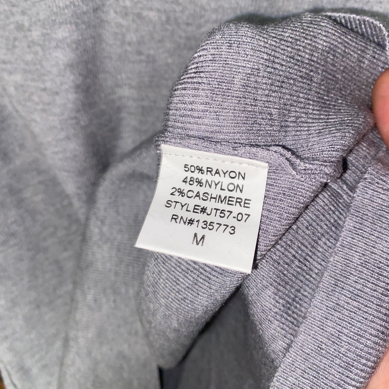 Other Olivaceous Gray Knit Pullover Choker V-Neck Sweater Medium Size M / US 6-8 / IT 42-44 - 5 Thumbnail