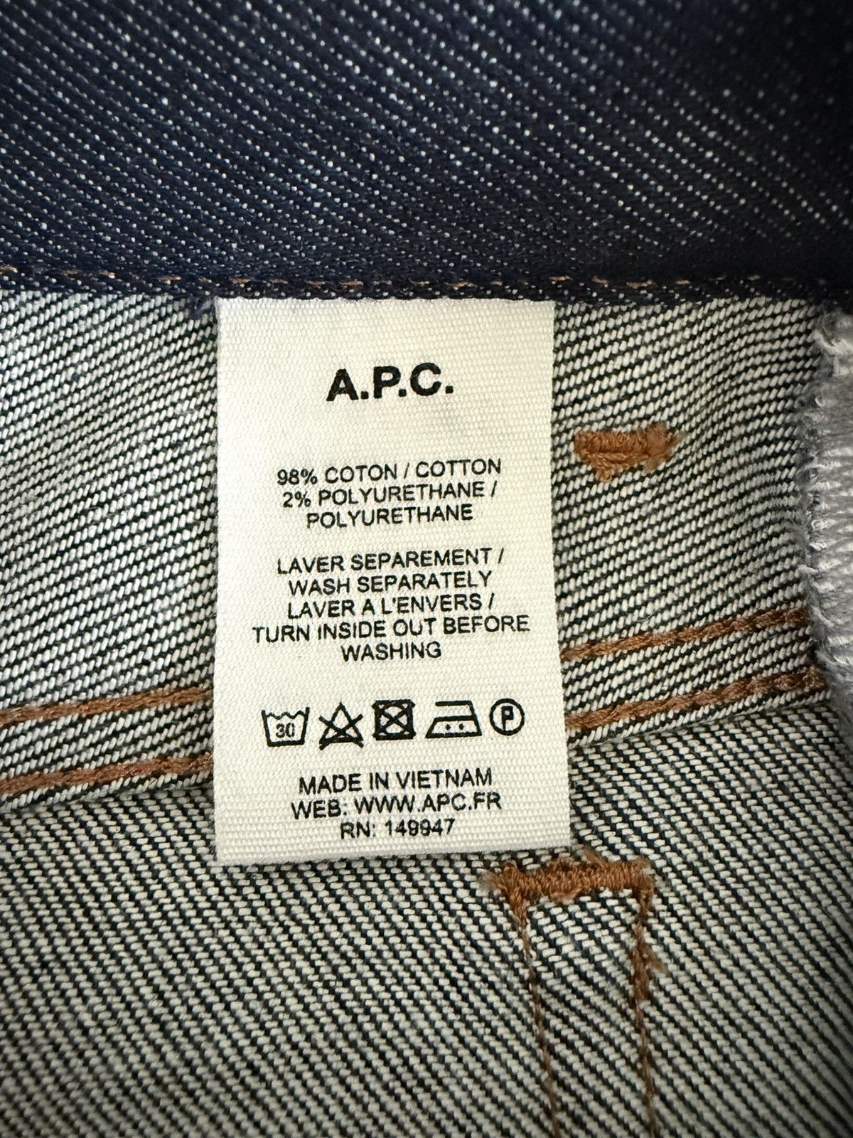 A.P.C. Jean Martin Size US 27 - 5 Thumbnail