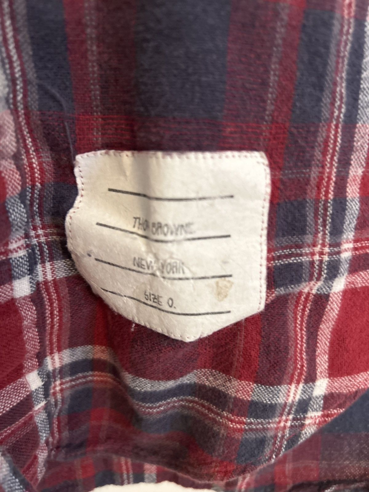 Thom Browne Lightweight Plaid Flannel Button Down Shirt Size US XS / EU 42 / 0 - 3 Thumbnail