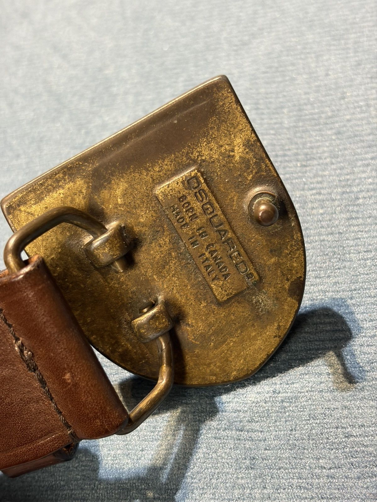 Dsquared2 Vintage Dsquared2 Collegiate Big Buckle Belt Size 38 - 3 Thumbnail