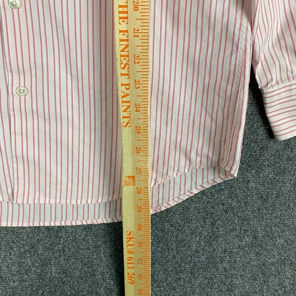 Hugo Boss Hugo Boss Dress Shirt Men's 15.5 39 Long Sleeve Striped Pink Size US M / EU 48-50 / 2 - 7 Thumbnail
