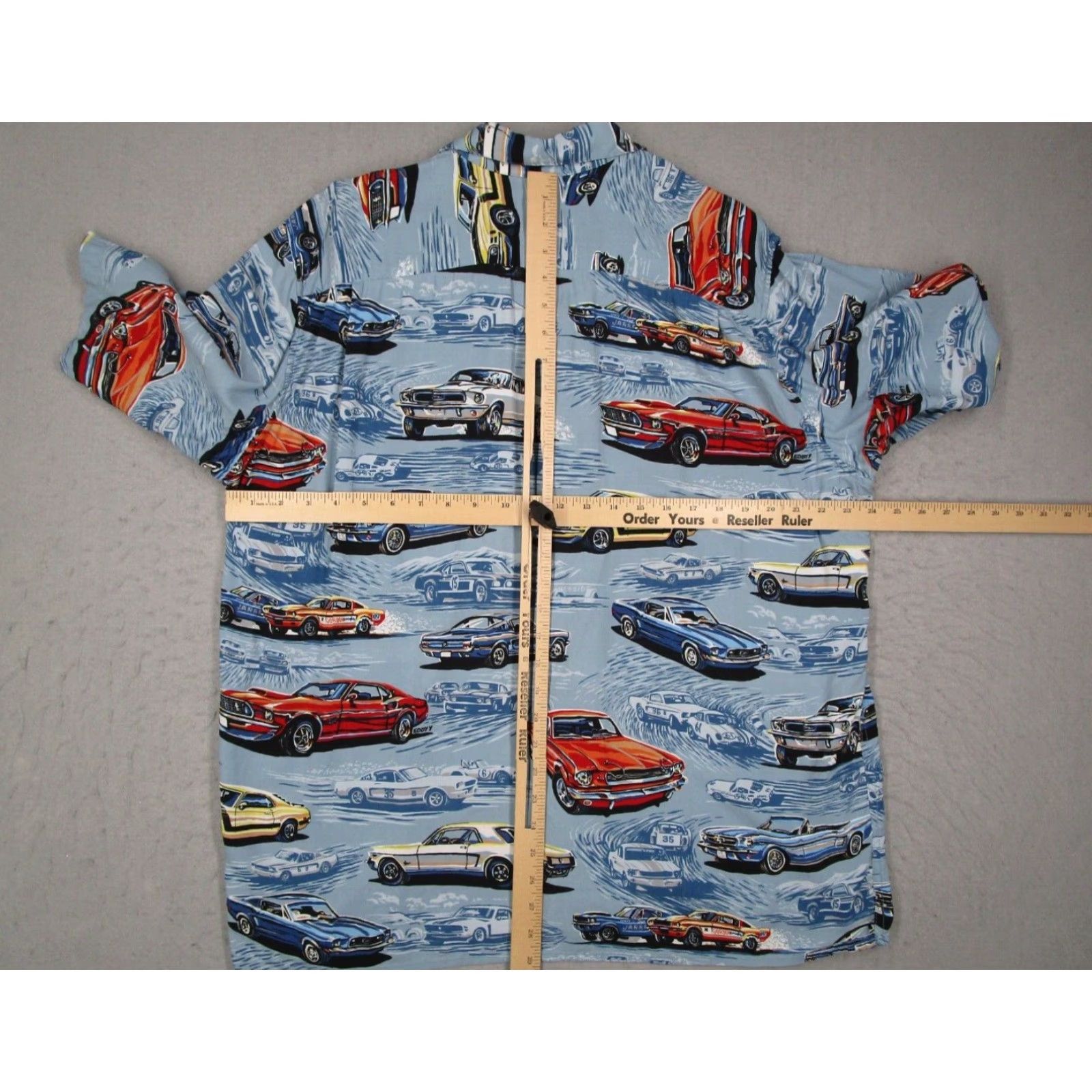 Reyn Spooner VINTAGE Reyn Spooner Shirt Mens XL Blue Eddy Y Hawaiian Cars Button Up Short Sleeve Geometric 100% Rayon Men's" Size US XL / EU 56 / 4 - 5 Thumbnail