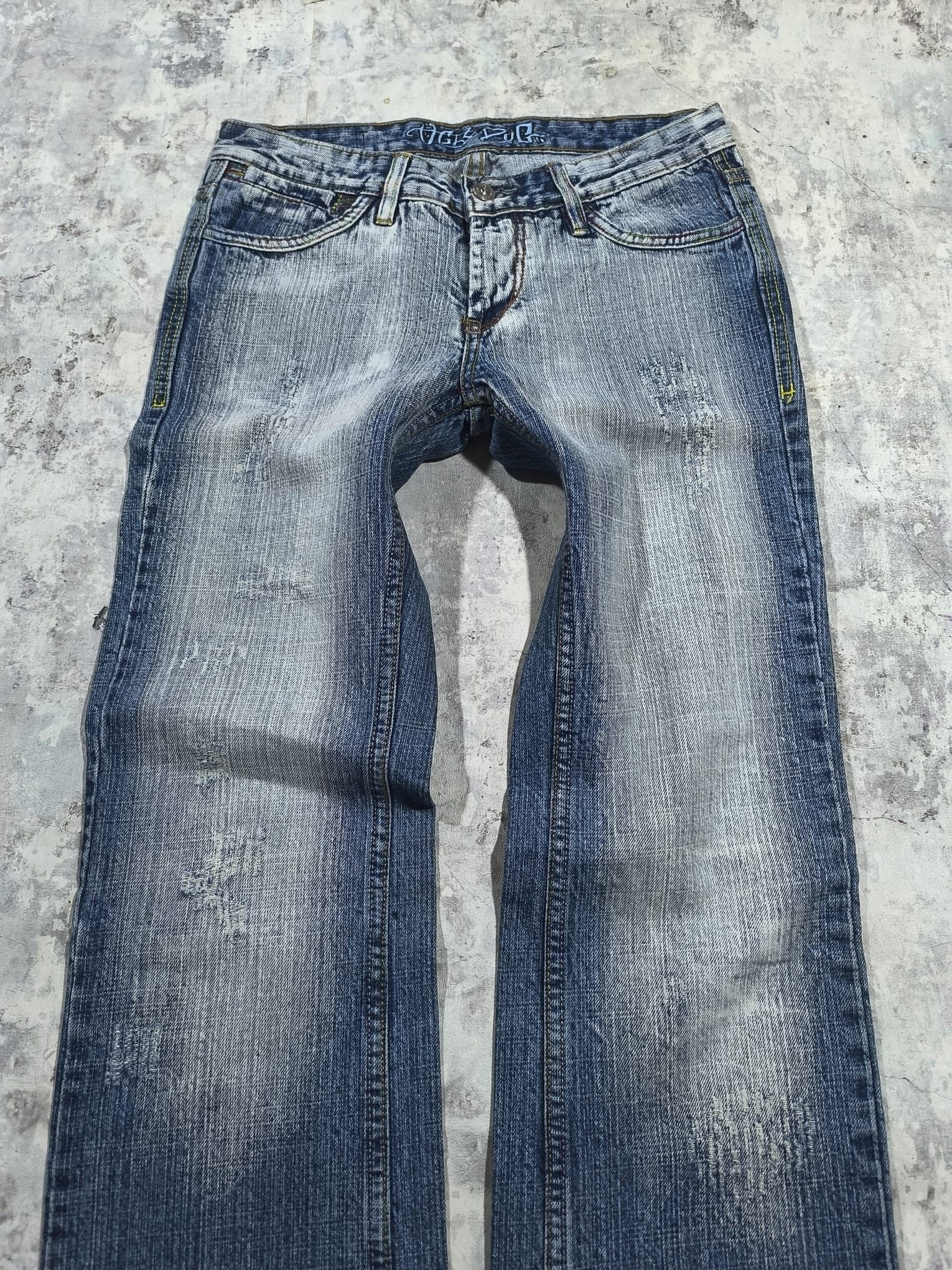 Hysteric Glamour faded flare lowrise distressed jeans Size 30" / US 8 / IT 44 - 5 Thumbnail