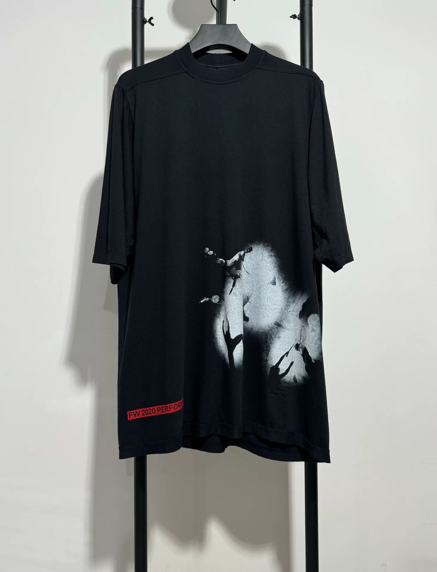 rick owens short sleeve t-shirt in black