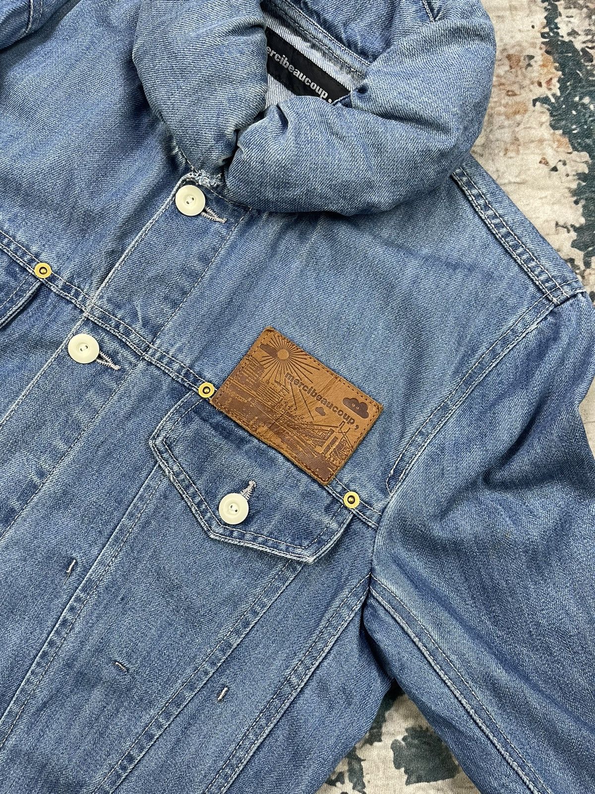 mercibeaucoup Issey Miyake Mercibeaucoup, Pillow Neck Denim Shirt Jacket Size US S / EU 44-46 / 1 - 11 Thumbnail