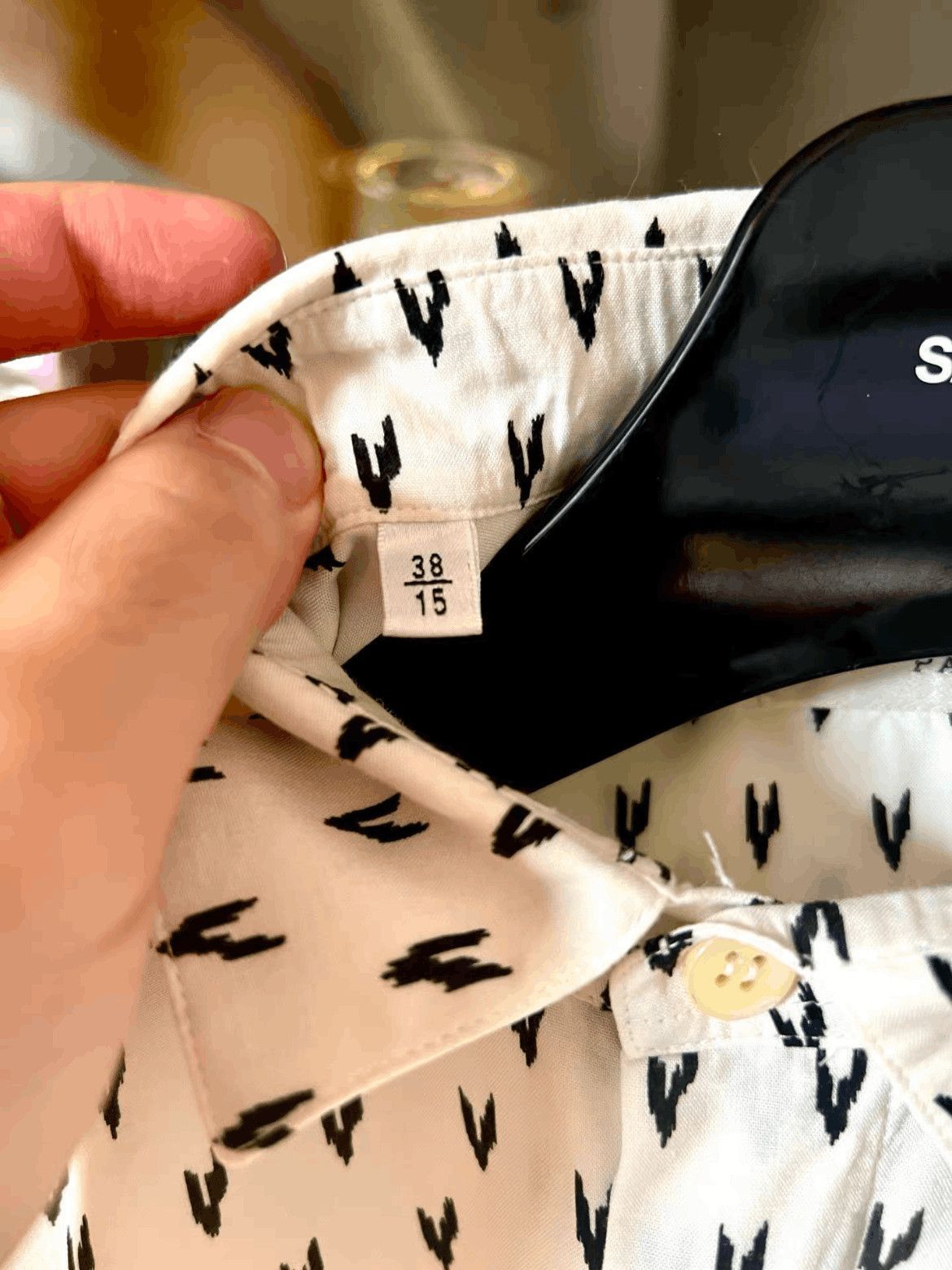 Saint Laurent Paris Sz 38 Saint Laurent Paris 18SS Runway V Pattern Shirt-2507 Size US M / EU 48-50 / 2 - 4 Thumbnail