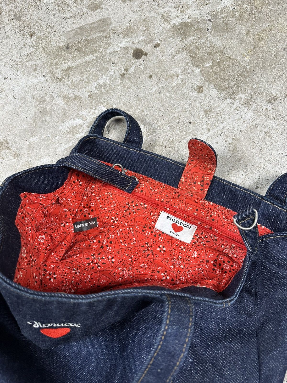 Fiorucci Vintage Y2K Fiorucci Denim Jeans Tote Bag rare Size ONE SIZE - 10 Thumbnail