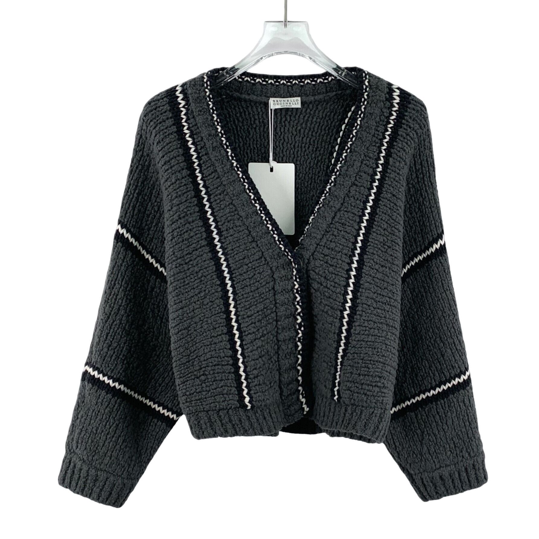 Brunello Cucinelli Brunello Cucinelli Wool V-Neck Cardigan Size XL Size US XL / EU 56 / 4 - 1 Thumbnail