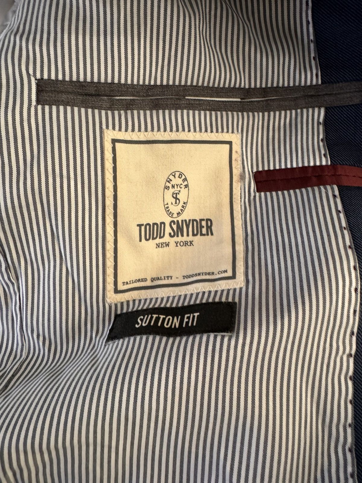 Todd Snyder TODD SNYDER Sutton Fit Jacket in Navy 38 S $698 Size 38S - 7 Thumbnail