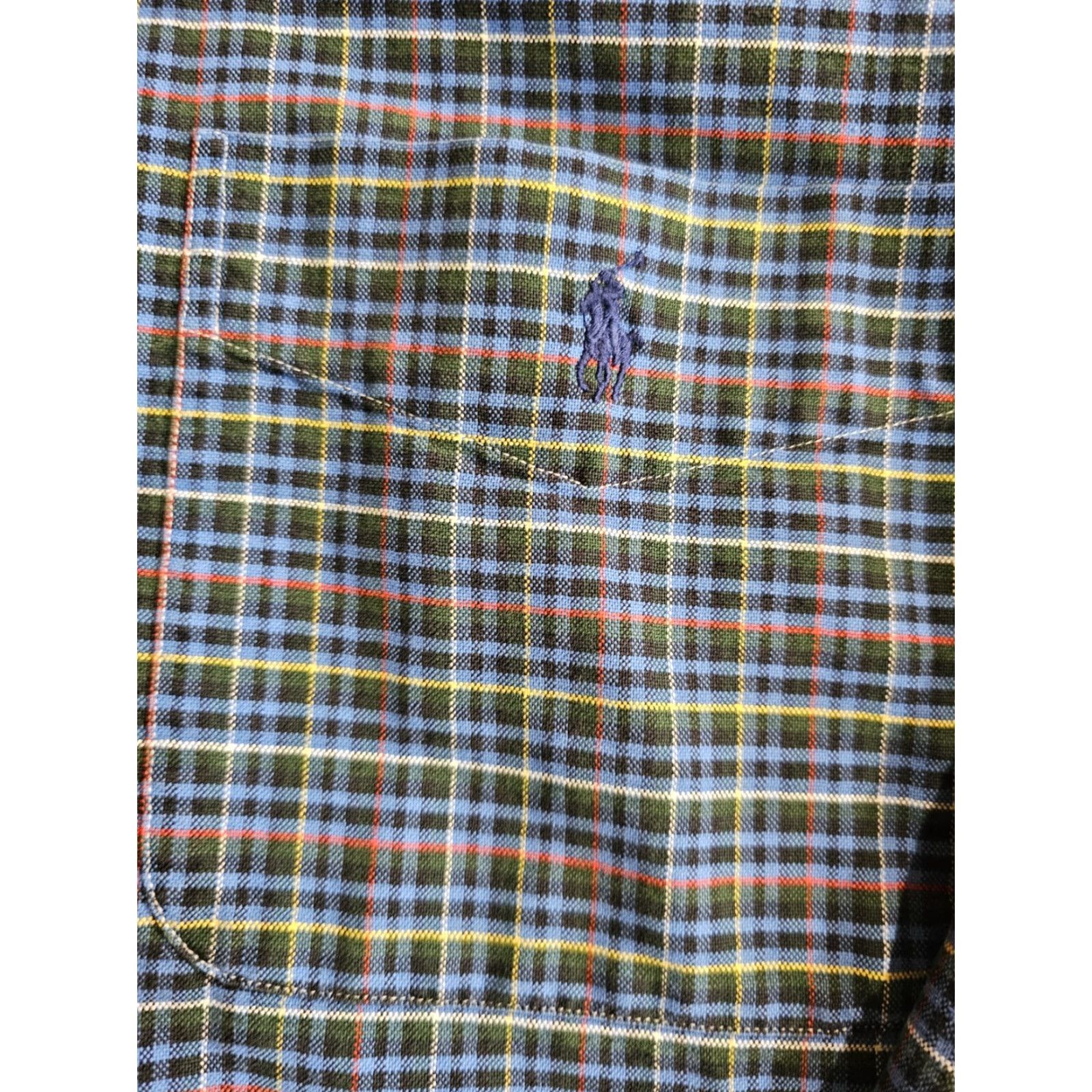 Ralph Lauren VINTAGE Ralph Lauren Big Shirt Button-Up Plaid Check Pony Logo Mens Size XL Blue Button-Down Collar 90s Classic, 100% Cotton, Regular Fit Size US XL / EU 56 / 4 - 5 Thumbnail