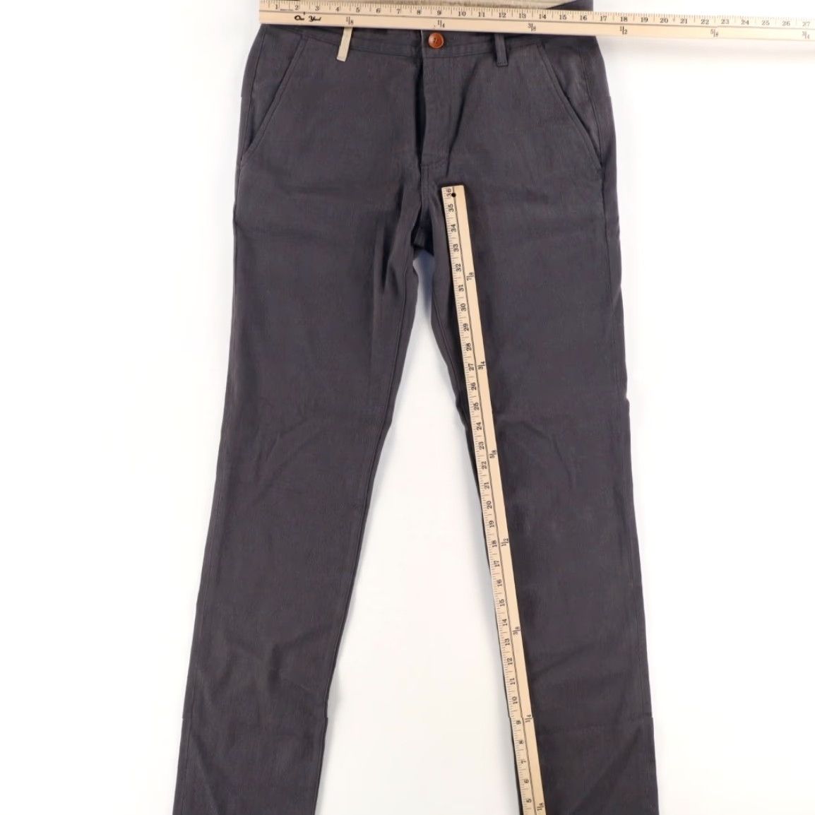 Vintage Betabrand Stretch Hemp Cotton Blend Twill Chino Pants Charcoal Men's 30 Regular fit Casual Mens Waist 32 Inseam 36 Regular Size US 30 / EU 46 - 3 Thumbnail