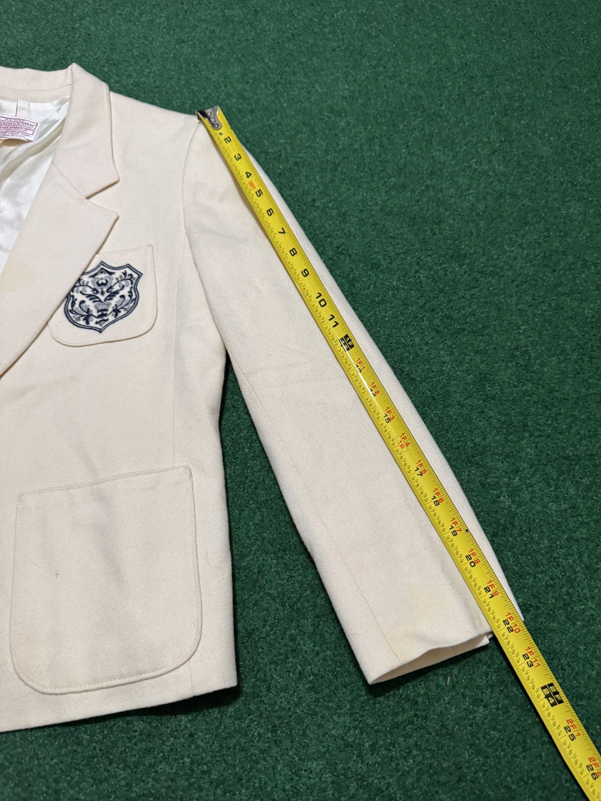 Pendleton Vintage Pendleton Wool Blazer Cream Crest Petite 14 Jacket Size XL / US 12-14 / IT 48-50 - 11 Thumbnail