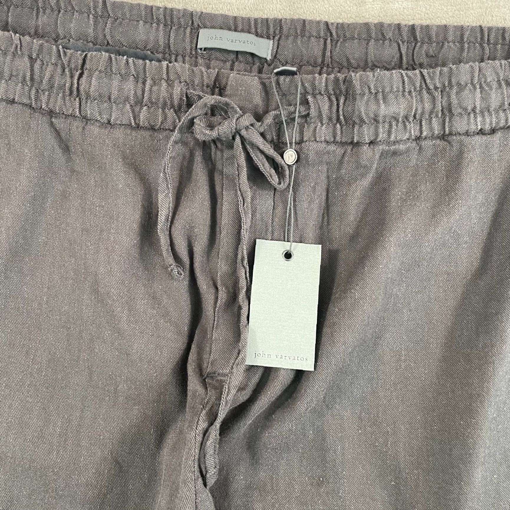 John Varvatos John Varvatos Campos Pants Men 40x33 Black Linen Blend Relaxed Fit NWT 248 Size US 40 / EU 56 - 4 Thumbnail