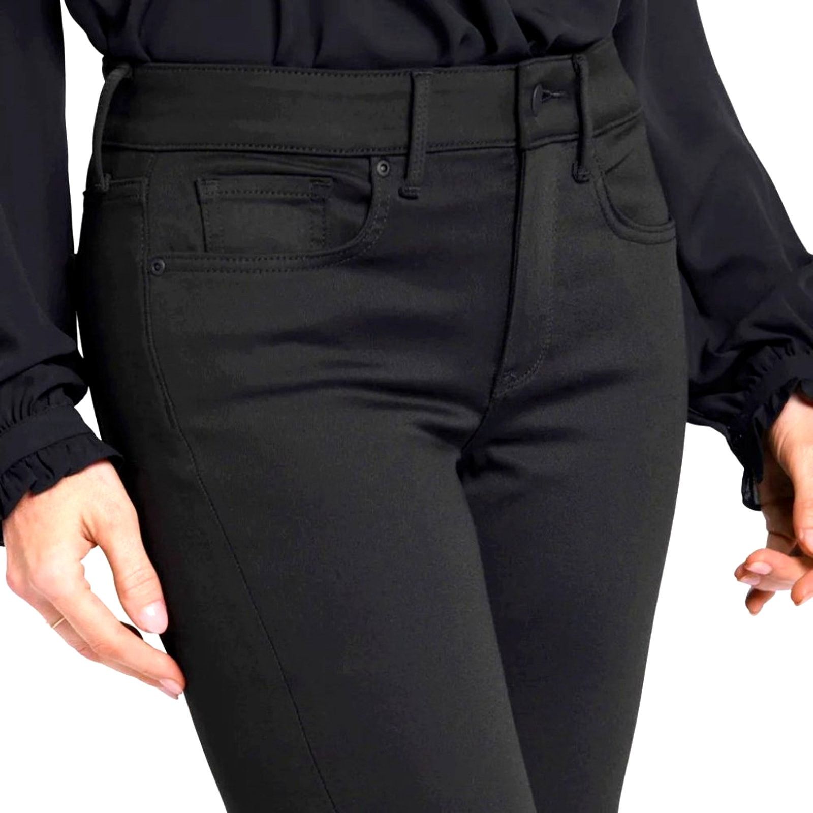 NYDJ NYDJ Marilyn Lift Tuck Technology Straight Jeans Black 16 Size 38" / US 16 / IT 52 - 5 Thumbnail